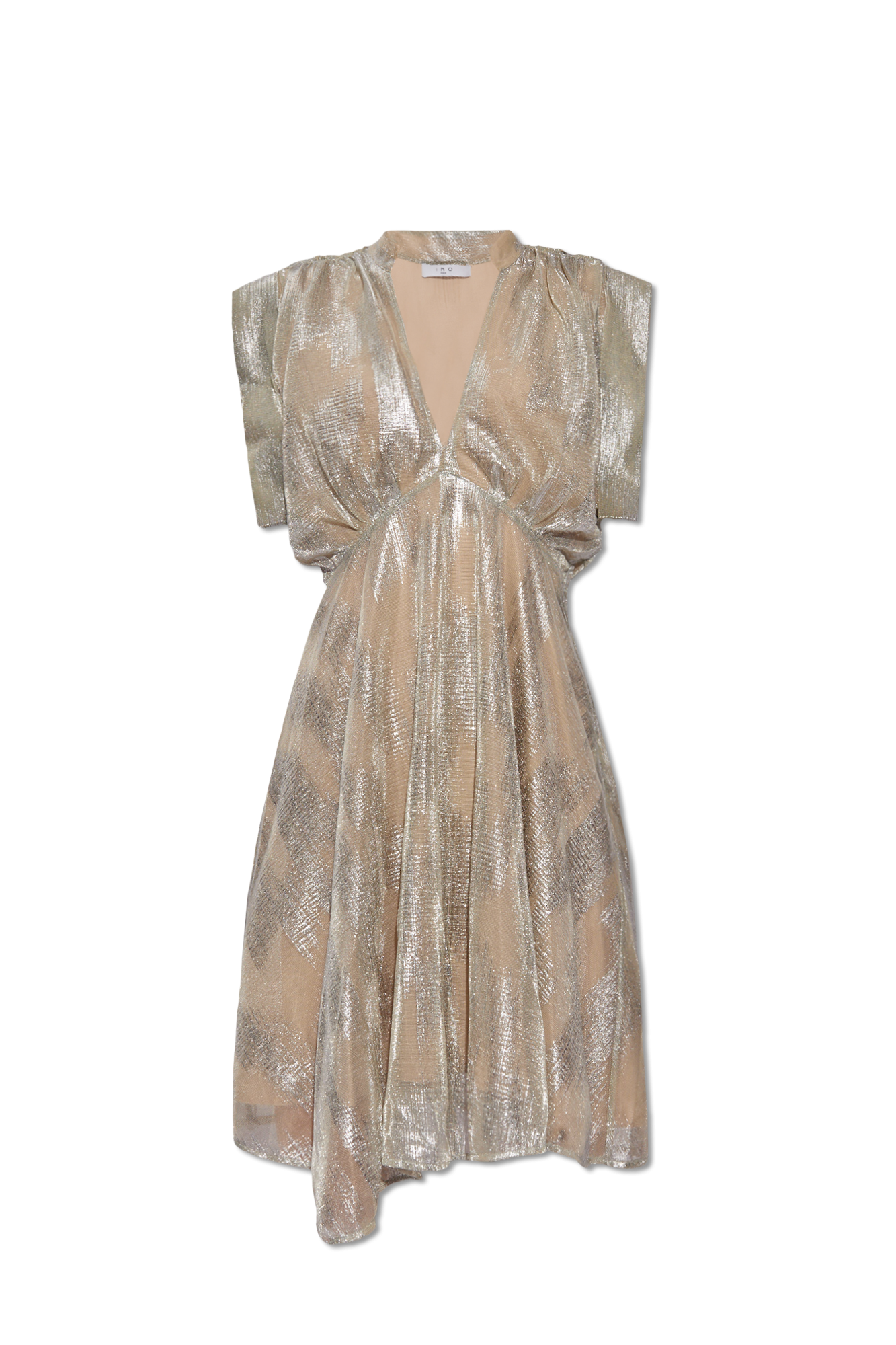 Iro sheer 2024 gold wide dress